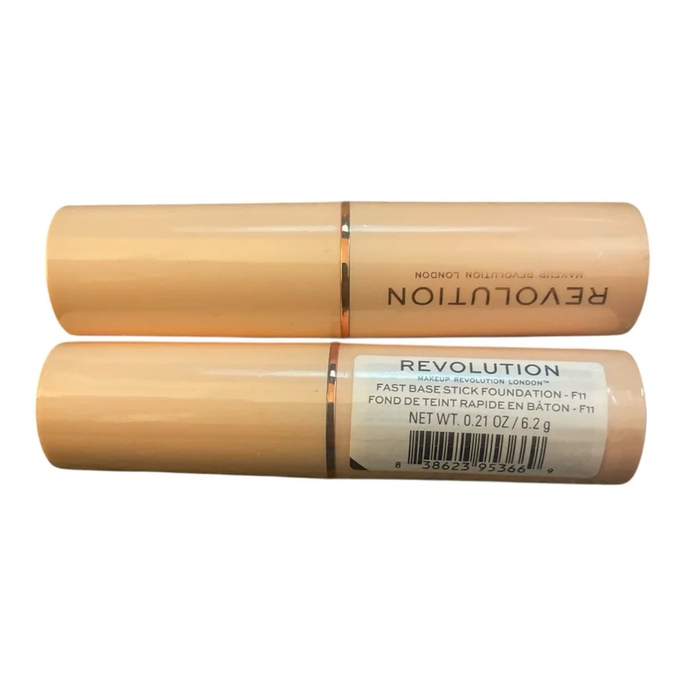 Pack of 2 Makeup Revolution Beauty Fast Base Stick Foundation, F11